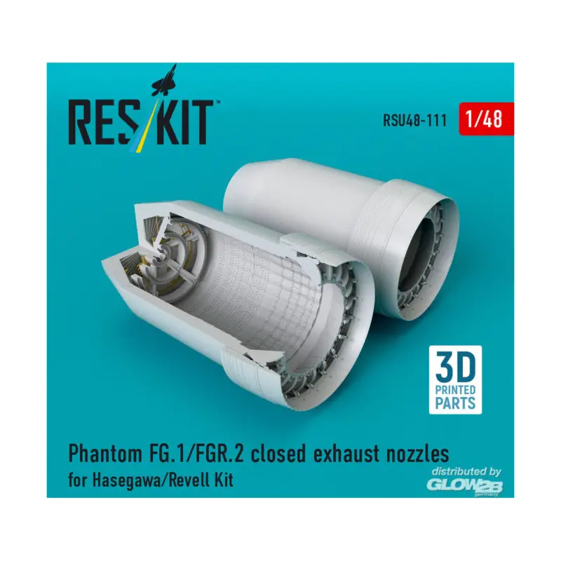 Phantom (FG.1/FGR.2) closed exhaust nozzles for Hasegawa/Revell kit (3D Printed) Koopje