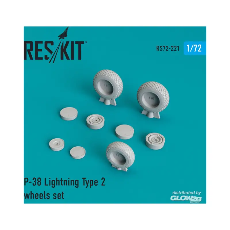 P-38 Lightning type 2 wheels set Seizoensaanbieding
