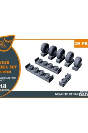 Jaguar Wheels set (weighted) for Airfix kit Seizoensaanbieding