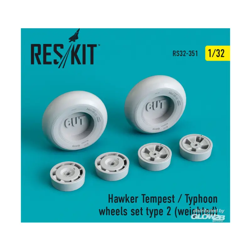 Exclusieve Aanbieding Hawker Tempest/Typhoon wheels set type 2 (weighted)