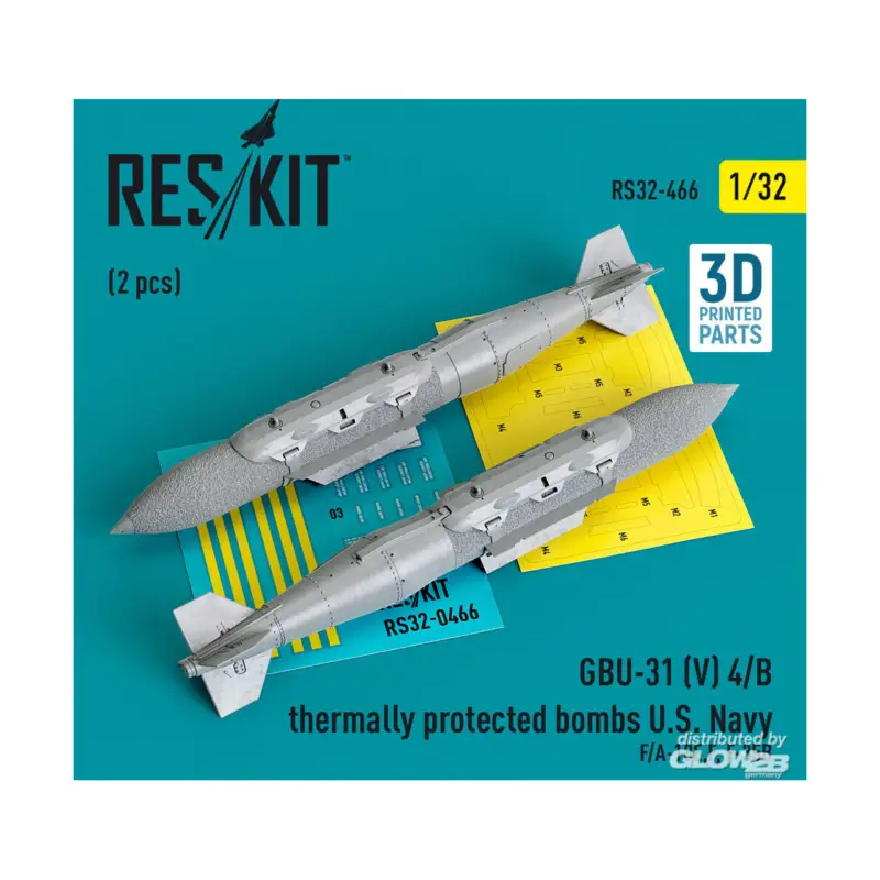 Koop Online GBU-31 (V) 4/B thermally protected bombs US Navy (2 pcs) (F/A-18E,F, F-35B) (3D Printed)