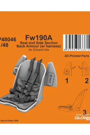 Fw190A Seat and Side Section Back Armor (w/ harness) for Eduard Seizoensaanbieding