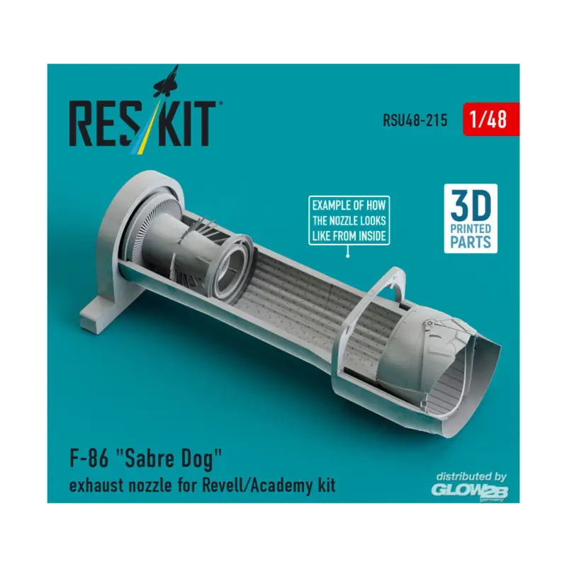 Korting F-86 Saber Dog exhaust nozzle for Revell/Academy kit (3D Printed)