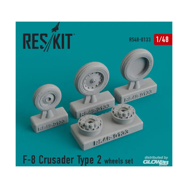 F-8 Crusader type 2 (weighted) wheels set Express Levering