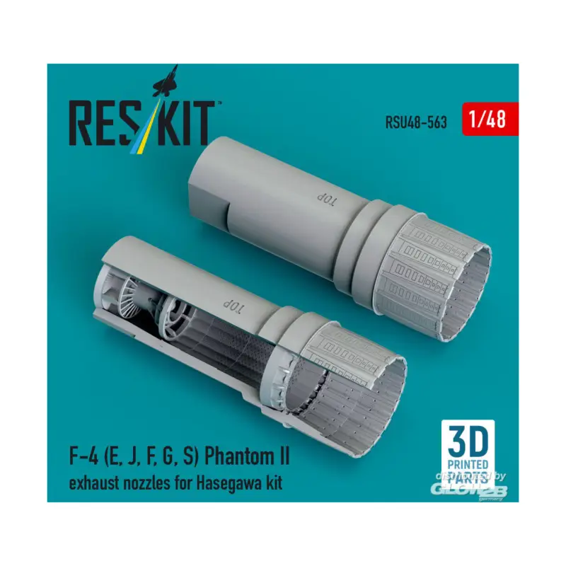 F-4 (E, J, F, G, S) Phantom II exhaust nozzles for Hasegawa kit (3D Printed) Favoriet