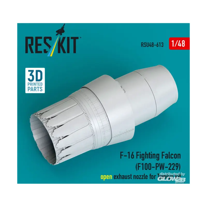 Rechtstreeks Van De Fabrikant F-16 Fighting Falcon (F100-PW-229) open exhaust nozzle for Tamiya kit (3D Printed)