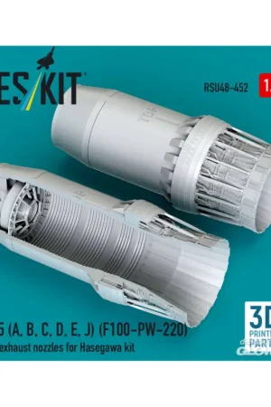 Gecertificeerd F-15 (A, B, C, D, E, J) (F100-PW-220) open exhaust nozzles for Hasegawa kit (3D Printed)