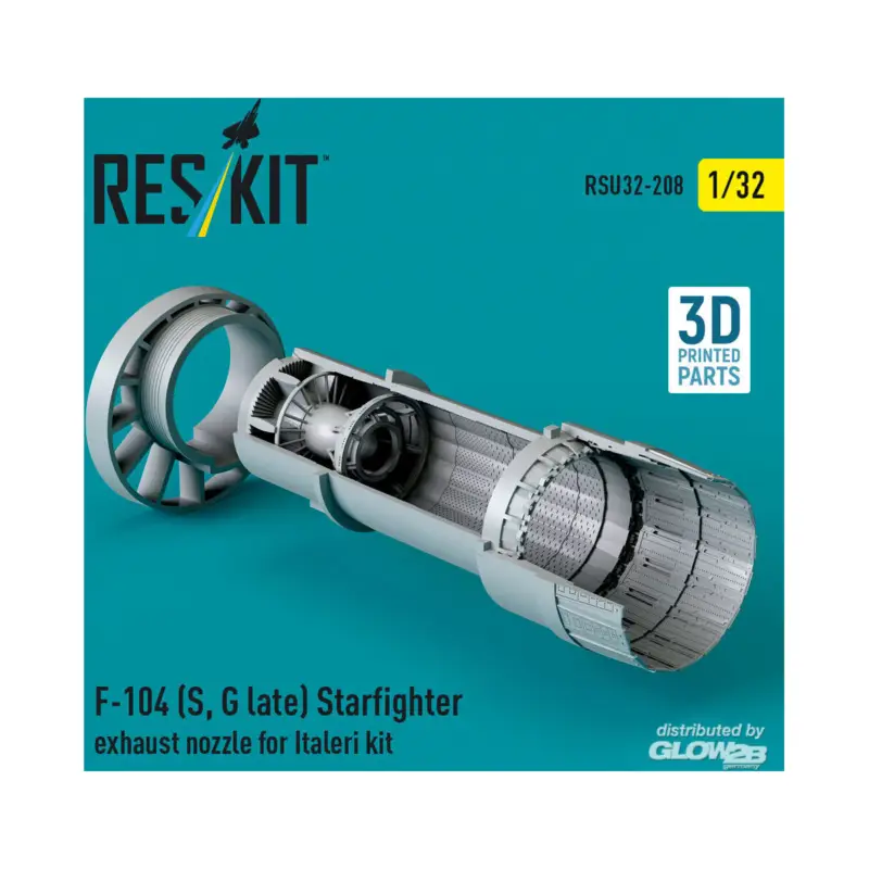 Seizoensaanbieding F-104 (S, G late) Starfighter exhaust nozzle for Italeri kit (3D Printed)
