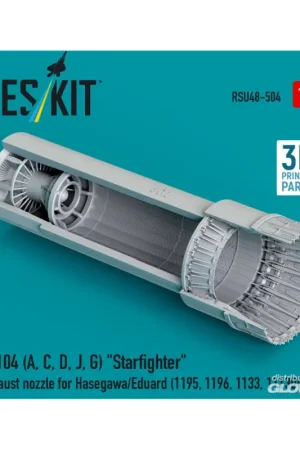 F-104 (A, C, D, J, G) Starfighter exhaust nozzle for Hasegawa/Eduard (1195, 1196, 1133, 11130) kit (3D Printed) Speciale Aanbieding