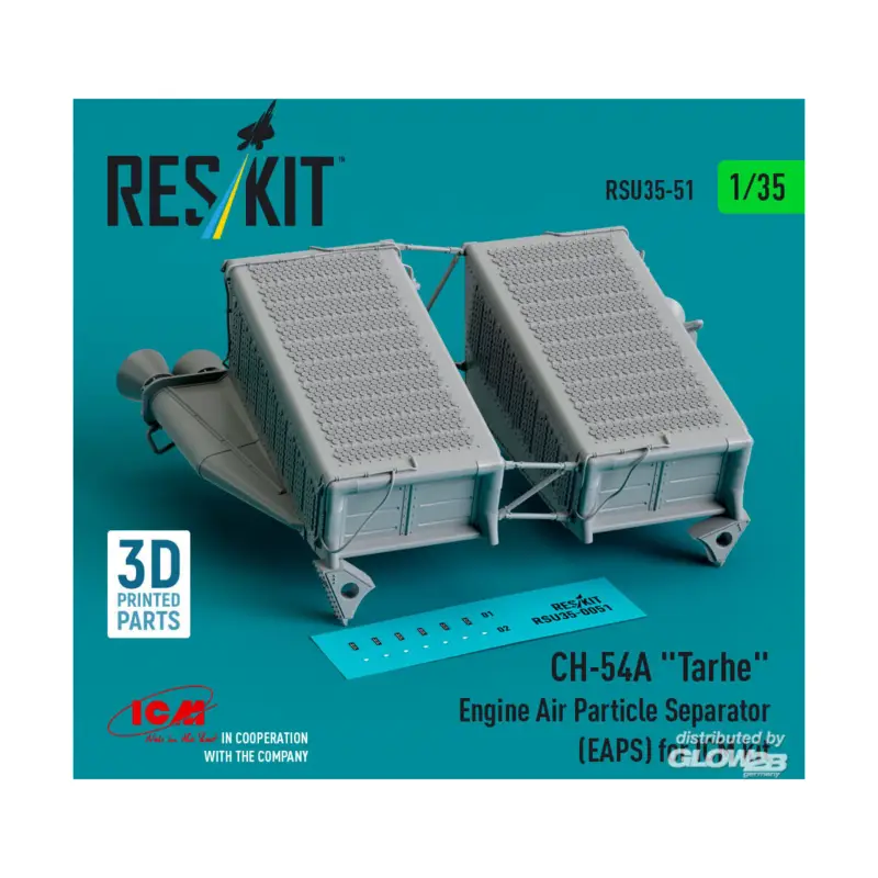 CH-54A Tarhe Engine Air Particle Separator (EAPS) for ICM kit (3D Printed) Snelle Levering