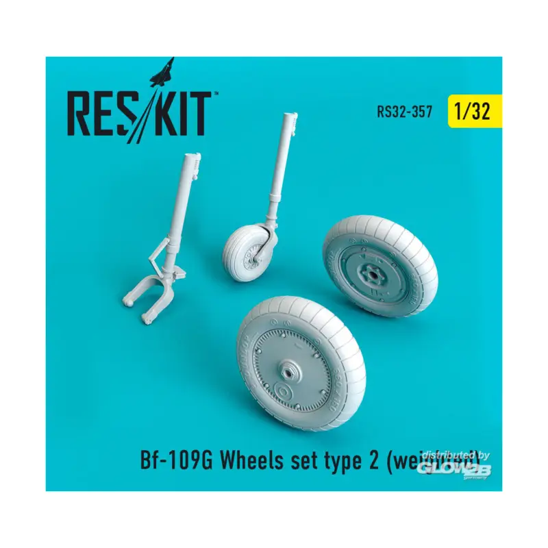 Speciale Aanbieding Bf-109G wheels set type 2 (weighted)
