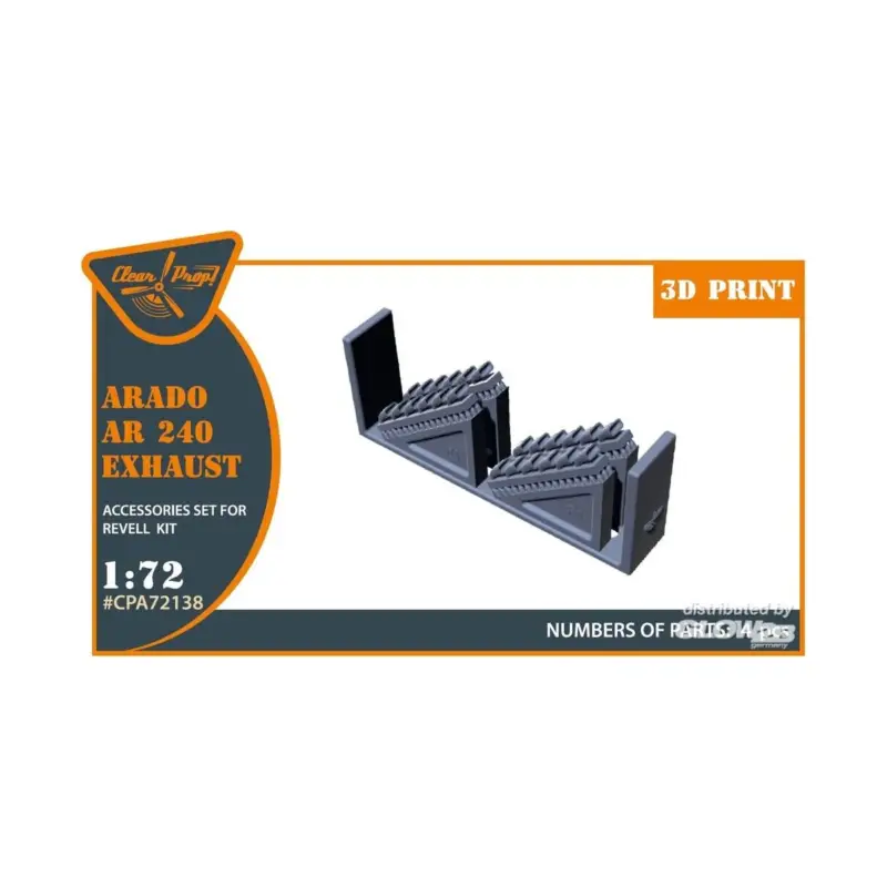 Nieuw Arado Ar-240 exhausts for REVELL kit