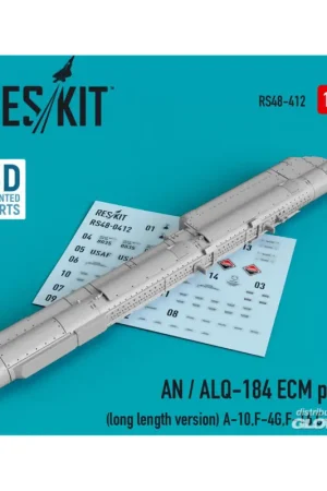 AN / ALQ-184 ECM pod (long length version) (A-10,F-4G,F-16,C-130) (3D Printed) Alleen Vandaag