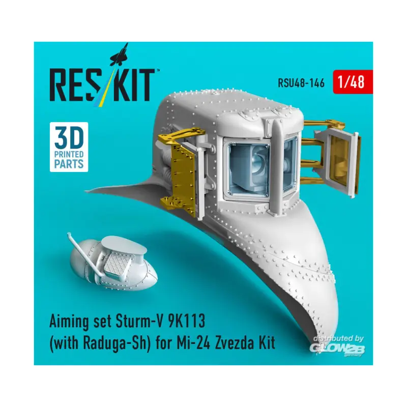 Aiming set Sturm-V 9K113 (with Raduga-Sh) for Mi-24 for Zvezda kit (3D Printed) Express Levering