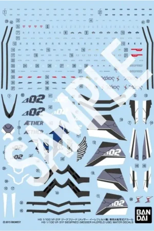 Betaalbaar MACROSS - HG 1/100 VF-31F SIEGFRIED WATER DECALS - Model Kit