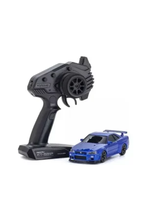 Kyosho Mini-Z AWD Nissan Skyline GT-R R34 Metallic Blue (MA020N-L) RC mini-auto Gereduceerde Prijs