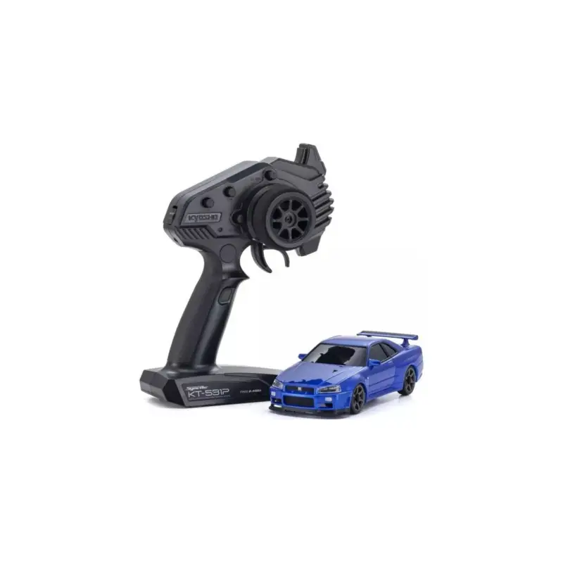 Kyosho Mini-Z AWD Nissan Skyline GT-R R34 Metallic Blue (MA020N-L) RC mini-auto Gereduceerde Prijs