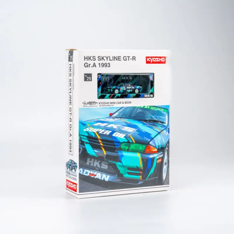 Kyosho MOTN Led System 1:64 Minicar Book Nissan Skyline GT-R HKS 87 Miniatuur Korting