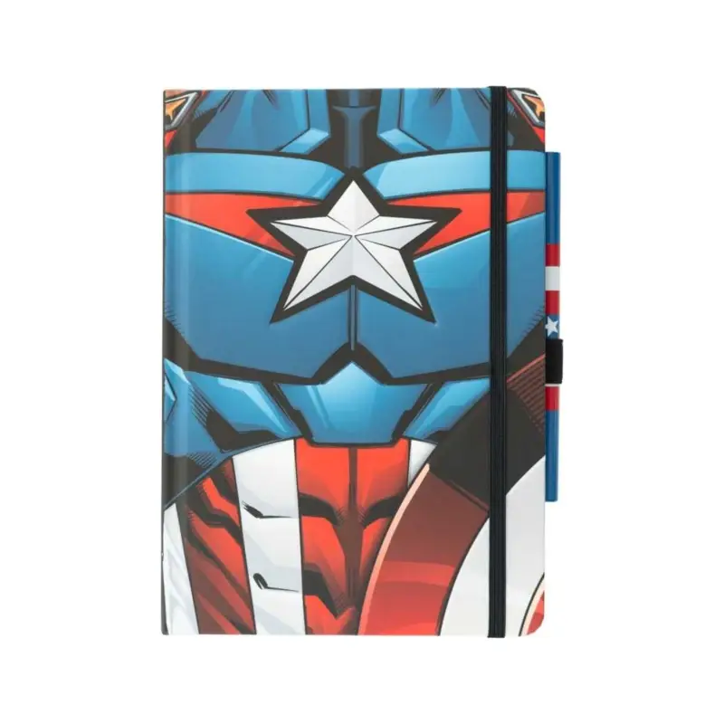 Bestseller Marvel Captain America Premium Notebook with Uniform Pen A5