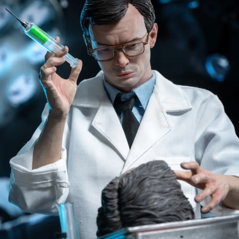 Tijdelijk Beschikbaar Re-Animator Doctor Herbert West 1/6 Action Figure Deluxe Edition Figuurtje
