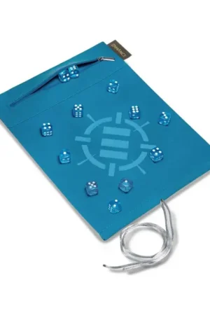 Enhance Table Accessories Roll on a Scroll Dice and Rolling Mat Blue Betaalbaar