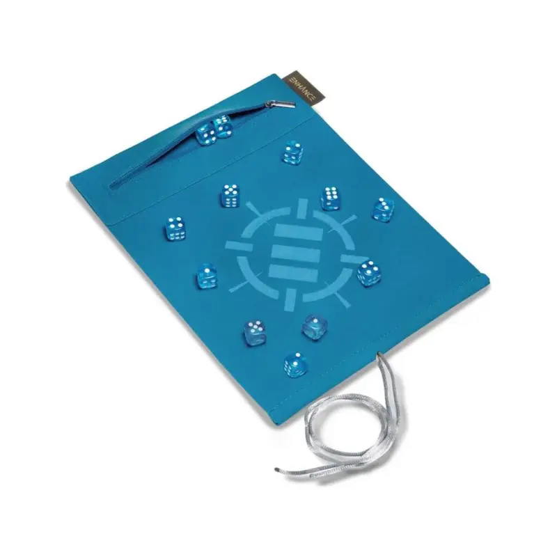 Enhance Table Accessories Roll on a Scroll Dice and Rolling Mat Blue Betaalbaar