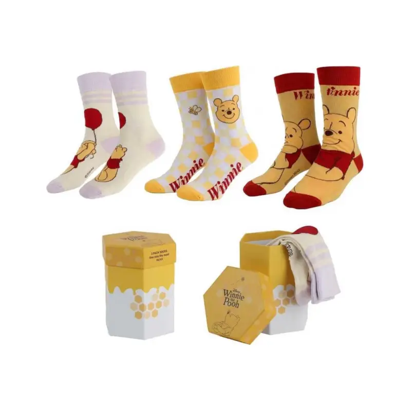 Lage Kosten Winnie the Pooh Socks 3-pack 36-43