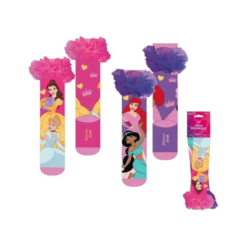 Beauty and the Beast Socks with Appliqués, Belle, Sizes 27-34 Beperkte Voorraad