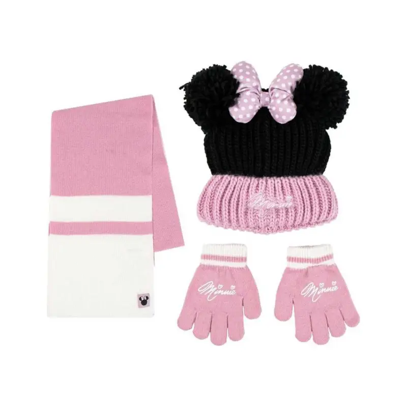 Laatste Versie Disney Minnie Mouse 3-piece hat, scarf & gloves set