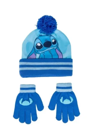 Lilo & Stitch set of 2 hat & mittens Blue Superprijs