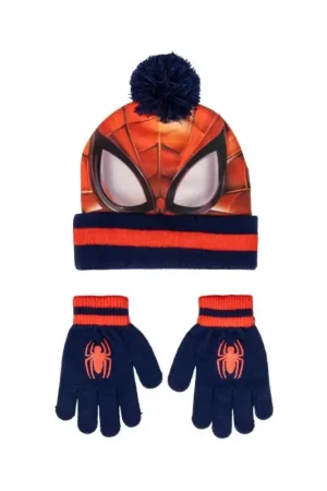 Beste Prijs Marvel Spider-Man 2-Piece Hat & Mittens Set