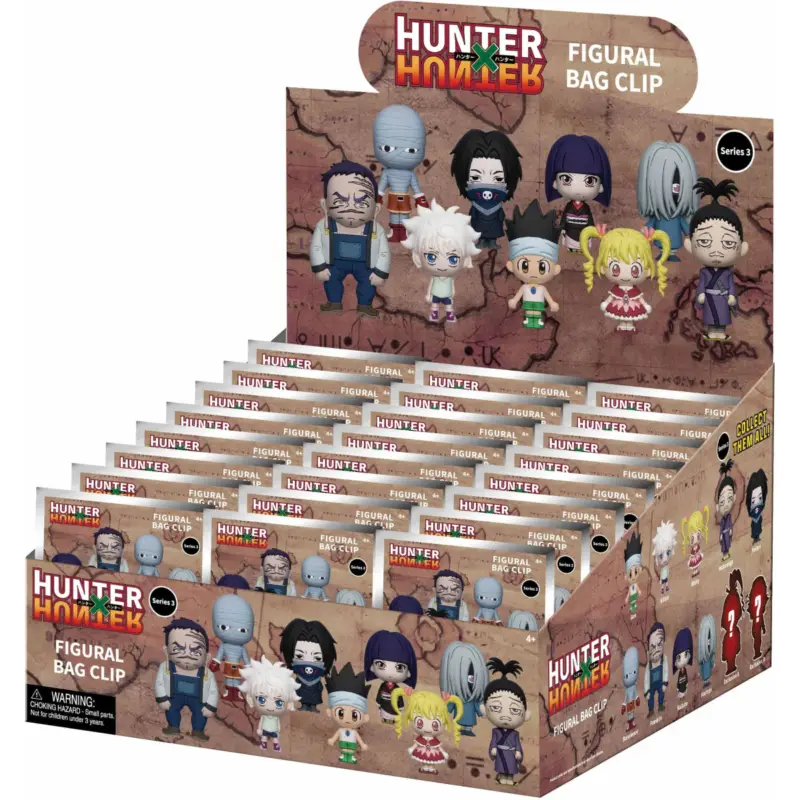 HUNTER X HUNTER - Series 3 - 3D Foam Bag Clip Keychain (Display 24 Pcs) Shop Nu