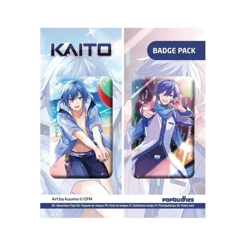 Must-Have Vocaloid pack 2 Kaito badges (Art by kuuma)