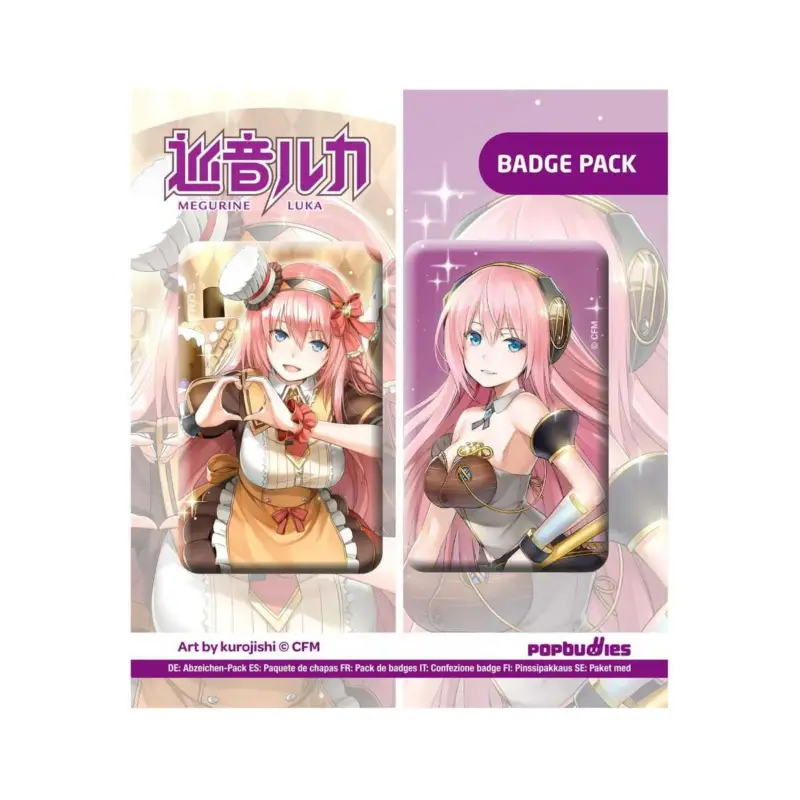 Vocaloid pack 2 badges Megurine Luka (Art by kurojish) Aanbieding