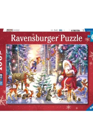 Betaalbaar Puzzle Kerstmis in het bos (100 pcs)