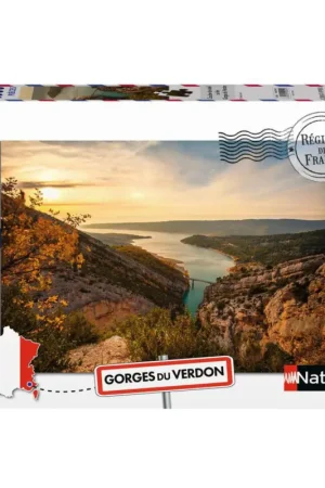 Puzzel Zonsondergang boven de Gorges du Verd (1000 pcs) Tijdelijk Beschikbaar