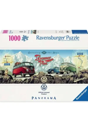 Puzzel De Alpen oversteken in een VW (1000 pcs) Fabrieksprijs