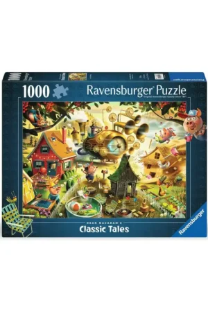 Fabrieksprijs Puzzel Alarm bij het huis van de Drie Kleine Biggetjes (1000 pcs)