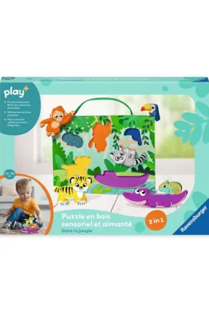 Sensorische en magnetische houten puzzel: Dan (6 pcs) Premium