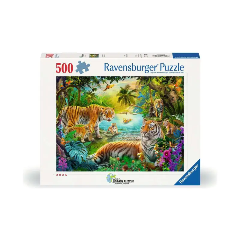 Aanbieding Puzzel Tijgers in de oase (500 pcs)