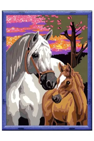 Paarden bij zonsondergang Uitverkoop