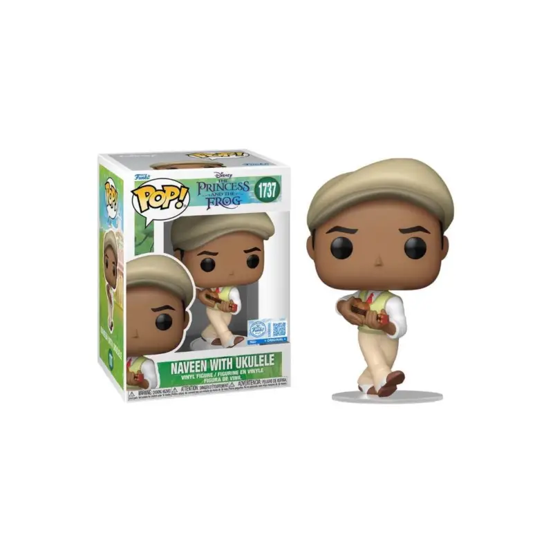 Gereduceerde Prijs THE PRINCESS AND THE FROG - Disney POP! #1737 - Naveen with Ukulele Pop figur