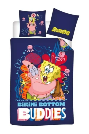 SPONGEBOB SQUAREPANTS - Buddies - Bedding Set 140x200cm + 65x65cm Korting