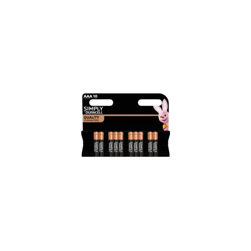 Duracell Simply AAA LR03 Batteries Pack of 10 Uitverkoop