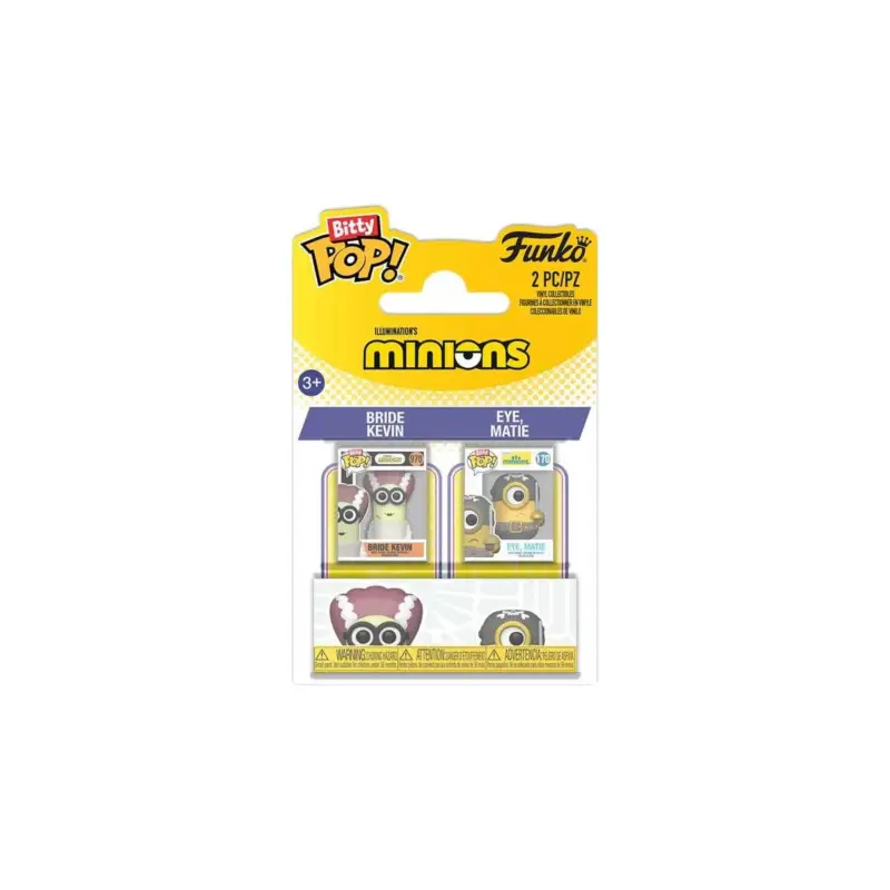 Minions Bitty POP! Vinyl Figures Bride Kevin & Eye, Matie 2 cm Pop figur Beste Prijs