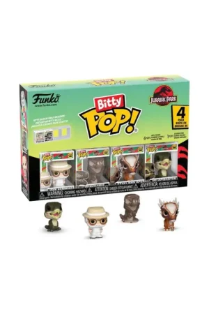 Tijdelijk Beschikbaar Jurassic Park pack 4 Bitty POP Figures! Vinyl Series 2 2.5 cm Figuurtje