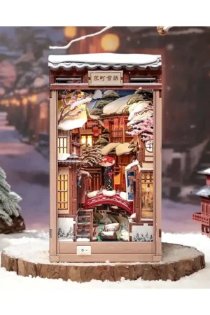 BOOK NOOK KIT - DIY - Whispers of Snow in Kyoto - 286 pieces + LED Lighting Beperkte Voorraad