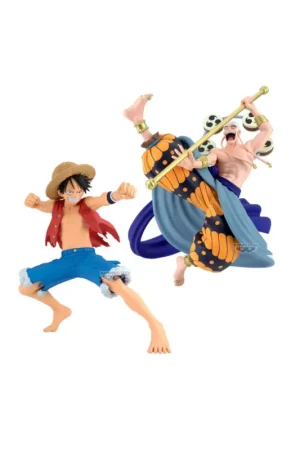 Alleen Vandaag One Piece Cross Posing Figure Luffy and Enel Set Figuurtje
