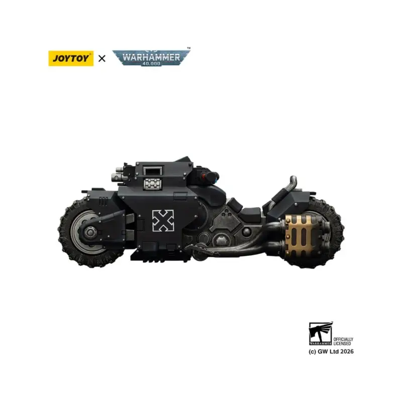 Tijdelijk Beschikbaar Warhammer 40,000 Raider-pattern Combat Bike Raven Guard with twin-linked bolt rifles 22 cm