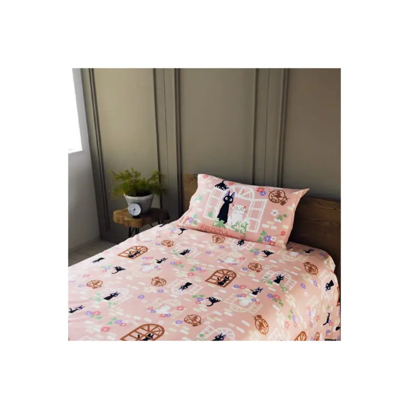 Snelle Levering Kiki's Delivery Service Sweet Pink Jiji Natsu Bed Cover Set